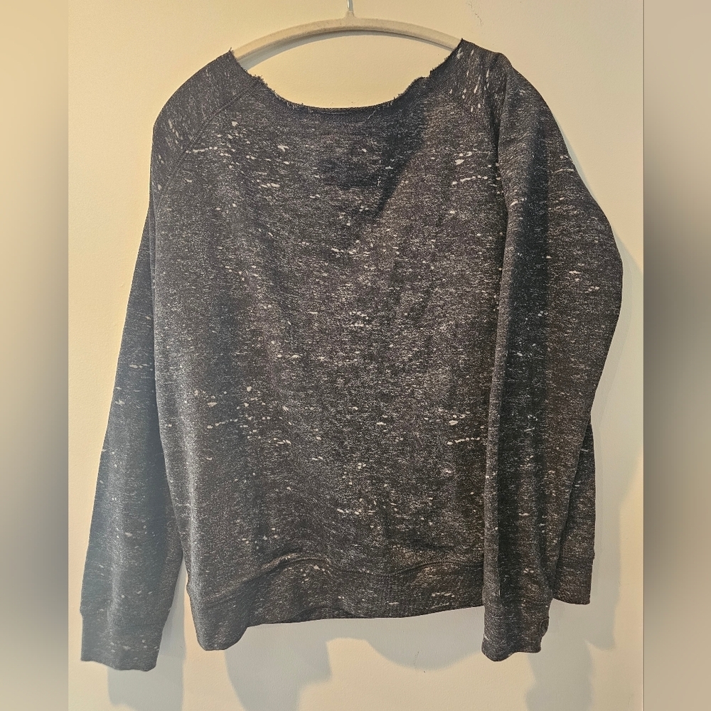 Purdue University Distressed Sweatshirt Black Speckled Graphic Sz L - Picture 3 of 4